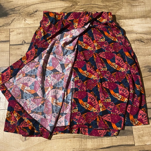 $265 NWT   Maliparmi Multicolor Print Faux-Wrap Midi Skirt   Size Small/38 - Picture 2 of 13